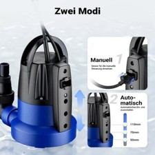 Submersible Pump | 400W | 7000L/h | 1mm Shallow Suction | Auto Sensor Switch