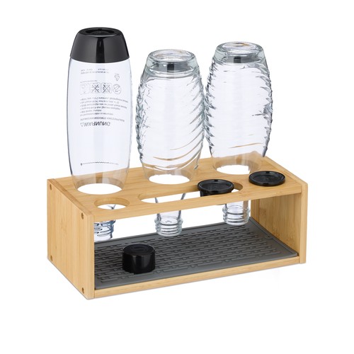 Bamboo drying rack bottles - bamboo,