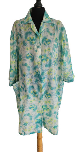Crisp 60s nylon housecoat - 60s,
