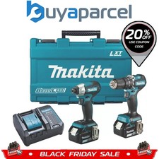 Makita 18v DLX2414F01 Brushless Kit DHP487 Hammer Drill DTD157 Impact Driver 3ah