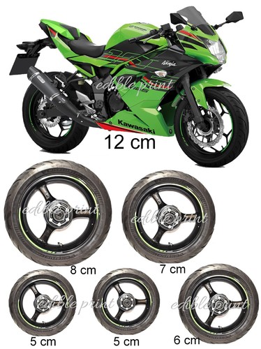 Motorbike edible cake topper