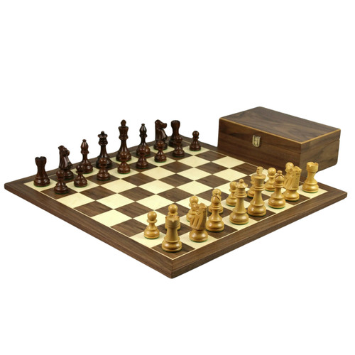 Walnut chess set - walnut, with