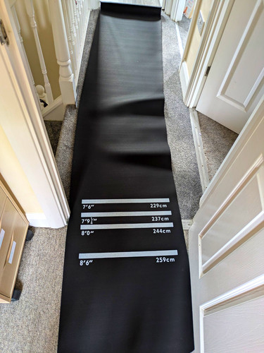 Darts mat with - darts,