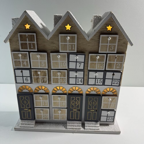Wooden townhouse advent - wooden,