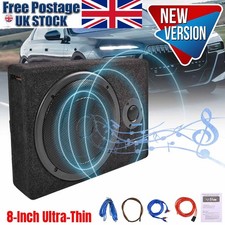 800W 8'' Active Underseat Car Bass Box Audio Subwoofer Sub Speaker Amplifier BT