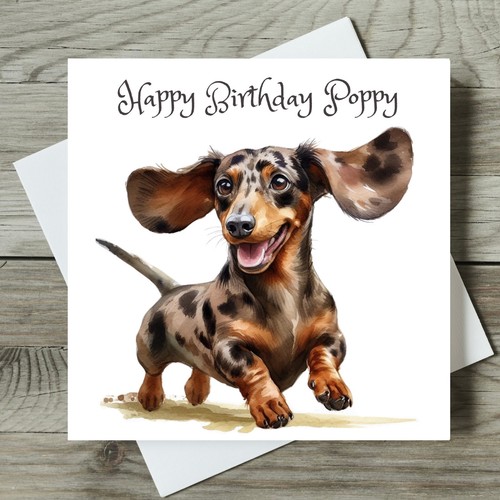 Dachshund birthday card - birthday,