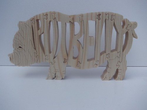 Potbelly pig wooden puzzle - potbelly,