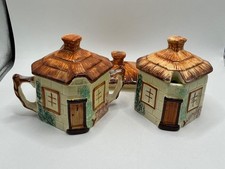 VINTAGE PARAMOUNT / KEELE STREET COTTAGE WARE  SUGAR BOWL + POT + EXTRA LID