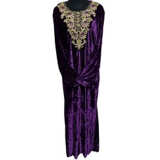 Women Velvet Long Sleeve Maxi