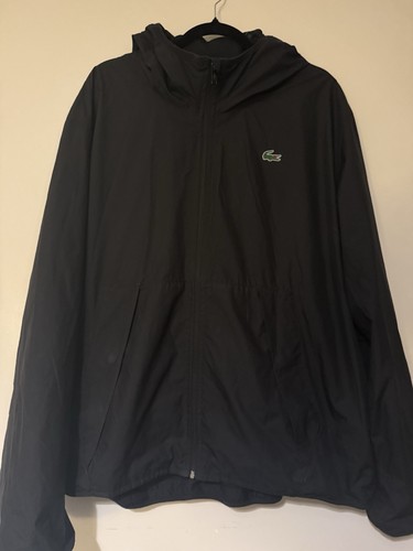 Lacoste black hooded - black,