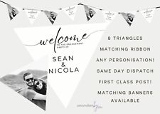 Personalised PHOTO Engagement Wedding Party Banner Decoration Bunting Any Text