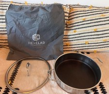HexClad Hybrid Deep Sauté Pan/Chicken Fryer with Lid - Great Condition, No Box