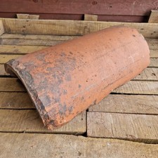 Single Reclaimed Red Natural Clay Half Round Ridge 18 In / 450mm 