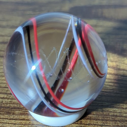 Large black red white glass - large,