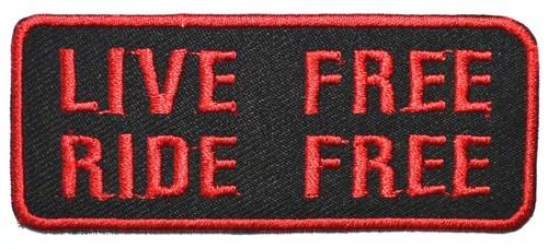 Live free ride - free, logo