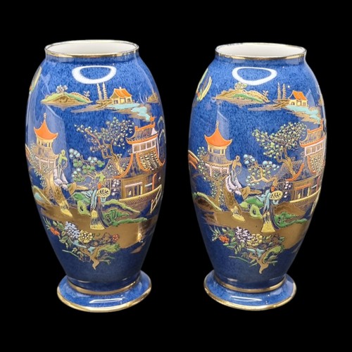 Carlton ware vases pair - carlton,