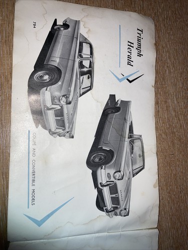 Triumph herald owners handbook - triumph,