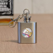1oz S/Steel Hip Flask Key Ring