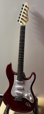 Freshman FE1RD ST Style Double Cutaway Electric Guitar - Red