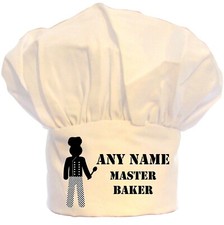 PERSONALISED CHEF MASTER BAKER CHEFS HAT BBQ POLYESTER GIFT BIRTHDAY CHRISTMAS