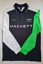 Hackett Aston Martin Racing Polo Shirt Long Sleeves Multi Wings