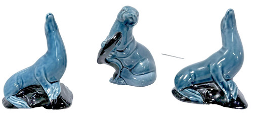 Poole pottery sea lions - sea,