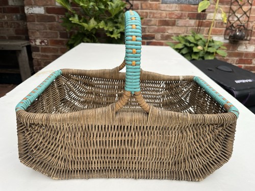 Vintage rectangular wicker - rectangular,