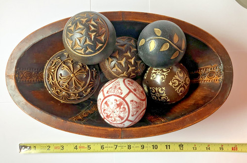 Vintage hand carved wood - hand,