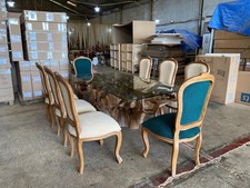 Bespoke teak root dining table - root,