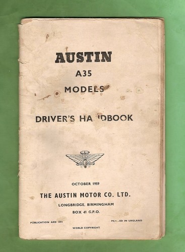Austin a35 models driver - austin,