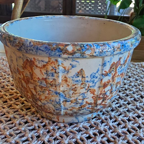 Red wing spongeware pottery - spongeware,
