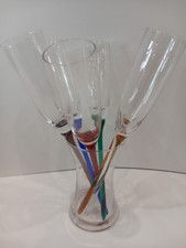 Six Footless Champagne Flutes
