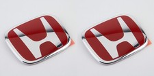 Genuine 2pcs Red Front Rear Red Emblem Badge Civic Coupe 2012-2015