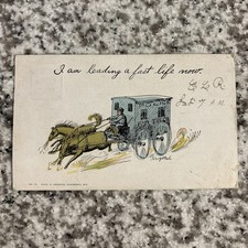 Artist Signed - Beautiful Vintage Greeting Postcard Posted 1906