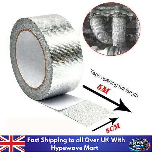 Silver exhaust heat wrap - exhaust,