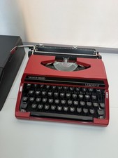 Vintage Red Typewriter Silver