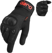 EVO PRO Leather All Weather Motorbike Gloves Carbon Fiber Knuckle Paintball Gun 