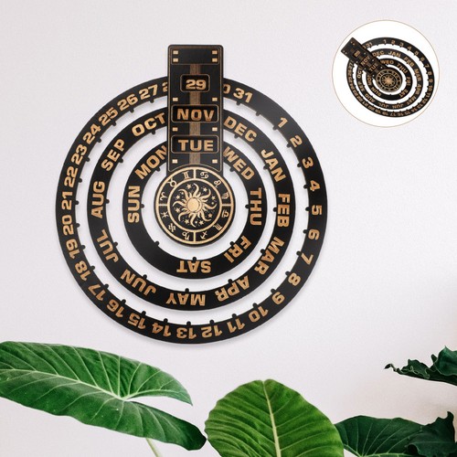 Wooden perpetual calendar wall - wooden,