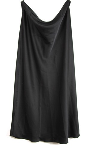 Black satin bias cut - satin,