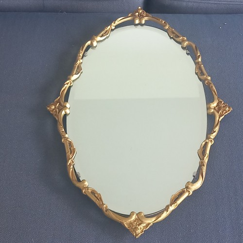 Vintage 1960s oval gilt metal - vintage,