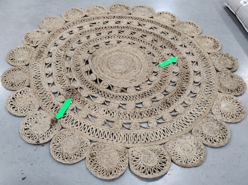 Natural round stained - natural, x