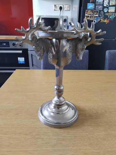 Large silver stag deer - deer, head