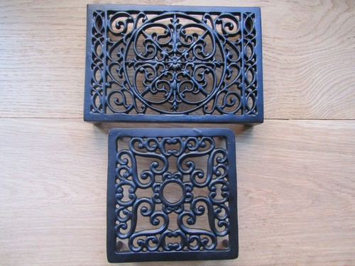 Cast iron trivet rustic hot - rustic,