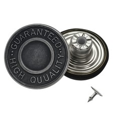 17mm Replacement Hammer on Jeans Buttons for Denim Brass Studs Jacket Trousers