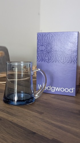 Wedgwood blue glass pint - glass,
