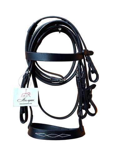 Leather hunter horse bridle - horse,