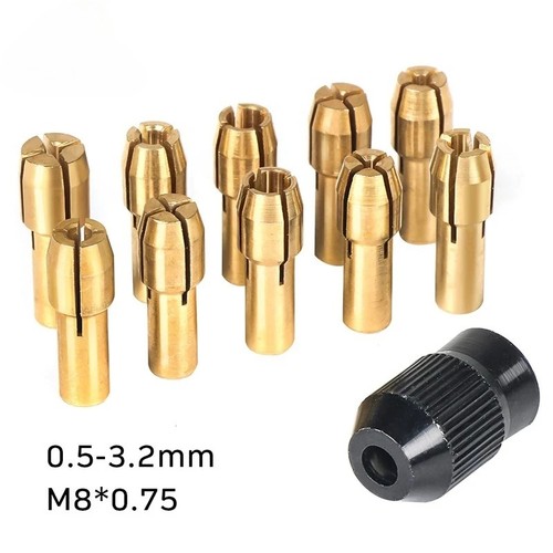 11pcs mini brass collet chuck - collet,