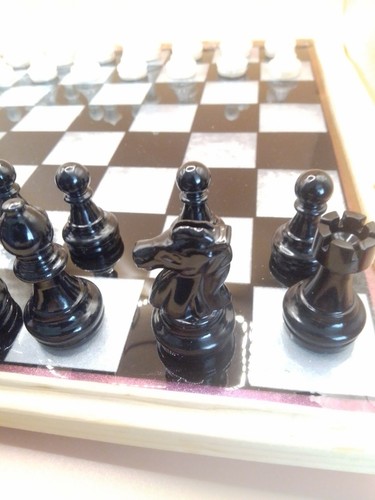 Handmade resin chess board - resin, set
