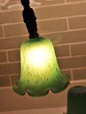 Six x Green Glass Lamp Shades