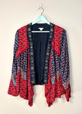 MONSOON red & navy patterned
